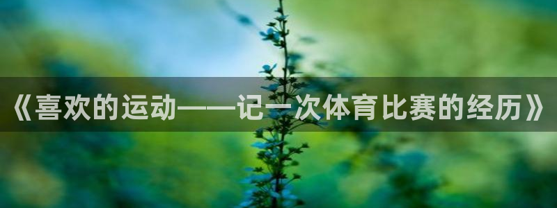 米兰体育官网下载招商电话地址查询：《喜欢的运动——记一次体育