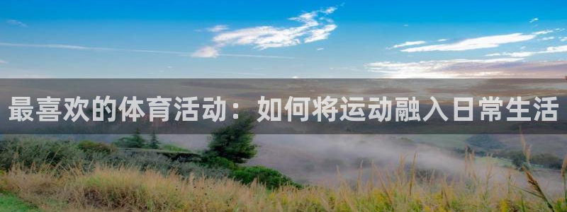 米兰体育官网下载：最喜欢的体育活动：如何将运动融入日常生活